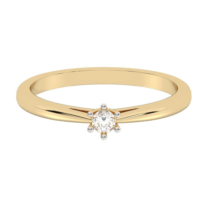 Diam Addict Ring 585 Gelbgold mit im Labor gezüchtetem Diamanten