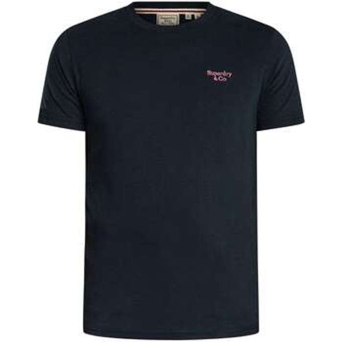 Superdry - Essential Serif Logo T-shirt Slanke Pasvorm - Heren - T-shirts