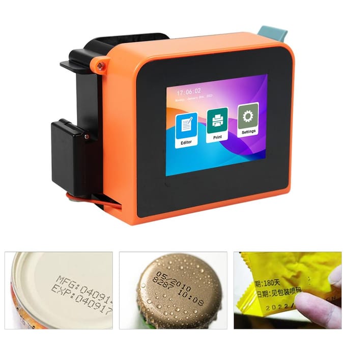 Bisofice Mini imprimante portable imprimante à jet d'encre portable 600DPI imprimante de code à jet d'encre haute définition vert