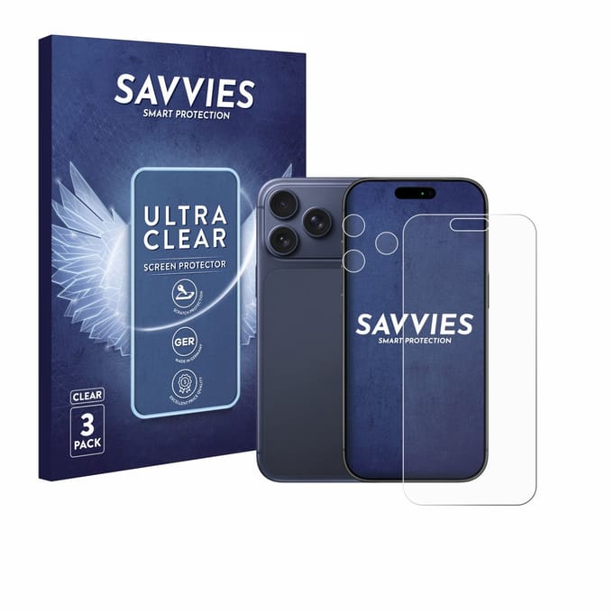Savvies - Screenprotector voor Apple iPhone 17 Pro Max (Voor+Camera) - Folie Beschermfolie transparant 6 Stuks