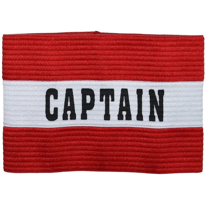 Precision Aanvoerdersband Captain Junior Polyester Rood/wit Mt S