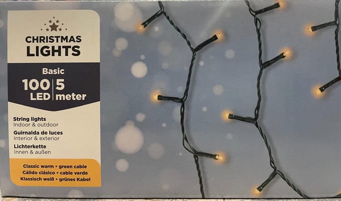 100 Kerstboomlampjes Led Klassiek Warm