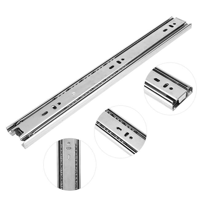 2 Stuks Ladegeleider 12in 3 Secties Kogellager Flexibele Kastlade Schuifrail Wit