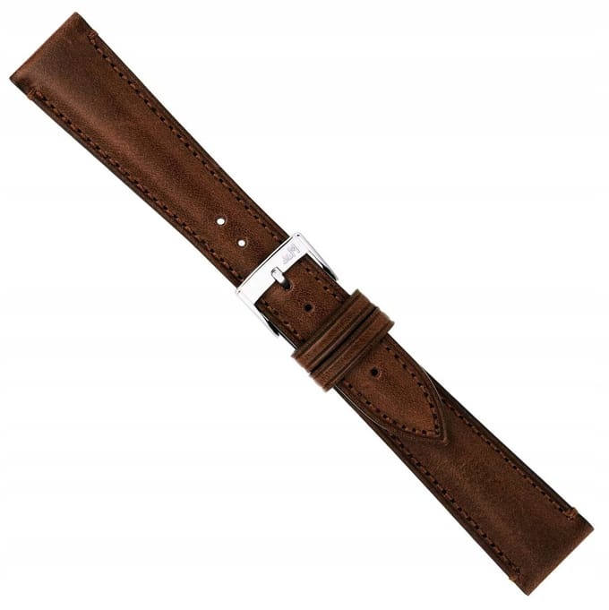 Morellato Elegant Leren Horlogeband 22mm Donkerbruin