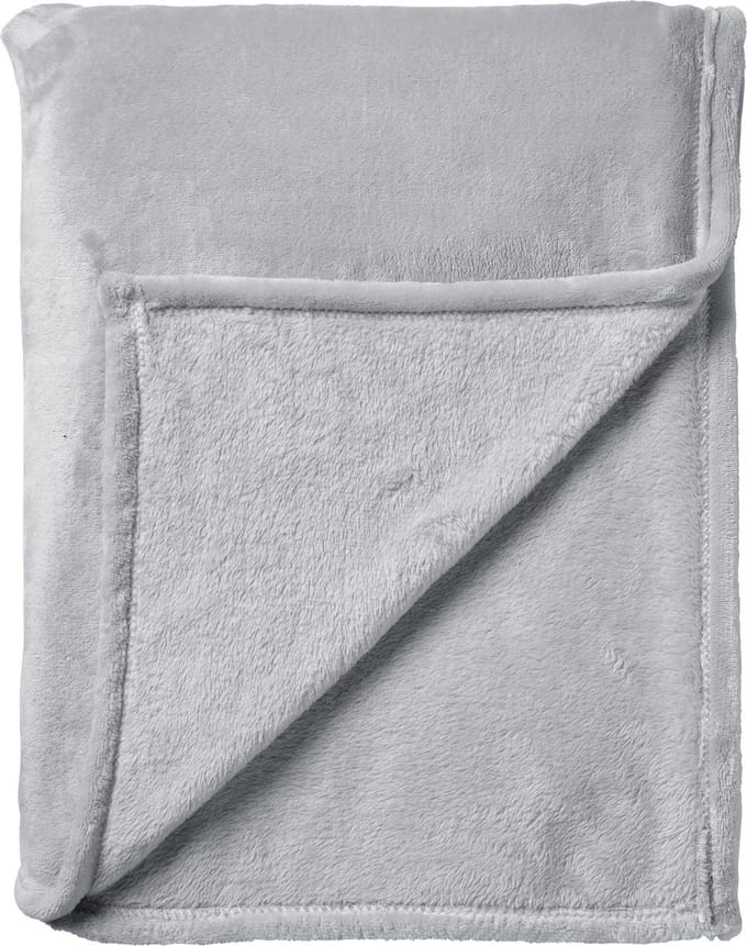 Dutch Decor - BILLY - Plaid 150x200 cm - flannel fleece - superzacht - Micro Chip - lichtgrijs