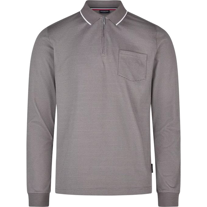 Jersey poloshirt met lange mouwen Hechter