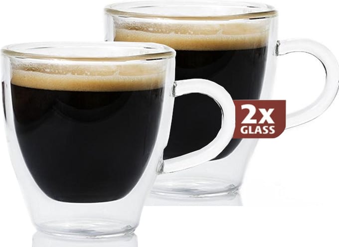 Ristrettoglazen dubbelwandig, set van 2 - Maxxo