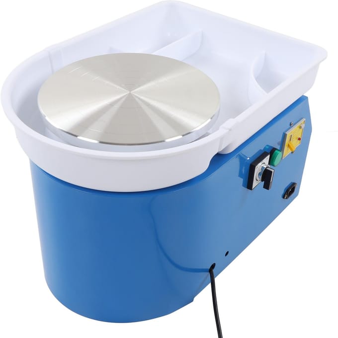 Elektrische Pottenbakkersschijf Machine 250W Hemelsblauw Laag Geluidsniveau Variabele Snelheid Borstelloos Compact Kinderen AU Plug white