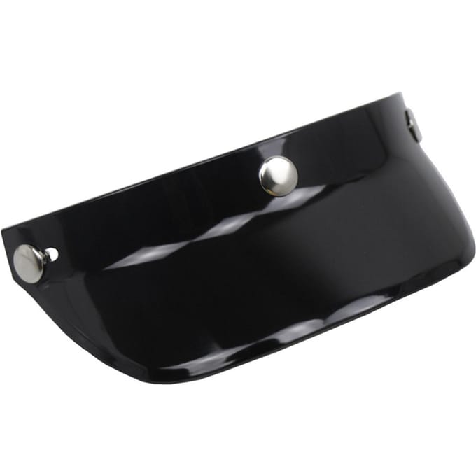 Universeel 3 Drukknoop Vizier Opklapbaar Windscherm voor Open Gezicht Motorhelm Black black