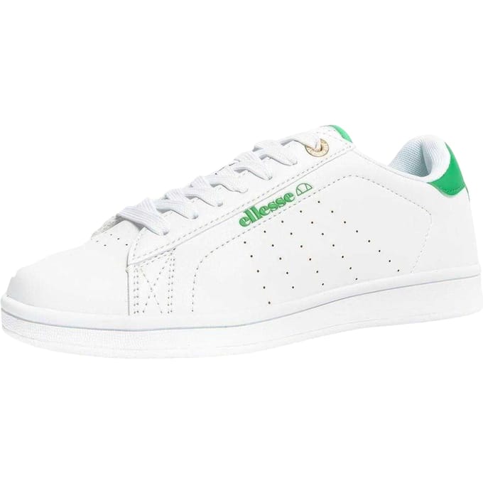 Ellesse Klassieke leren sneakers met cupzool voor dames (Wit, Groen)