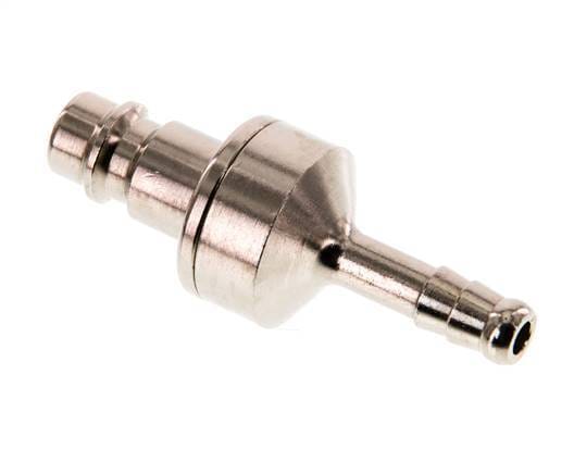 Vernikkeld Messing DN 7.2 (Euro) Luchtkoppeling Insteeknippel 6 mm Slangpilaar Double Shut-Off