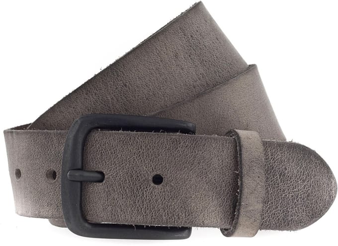 Vanzetti Leren riem Denim Love 40mm Full Leather Belt W80 Grey grijs