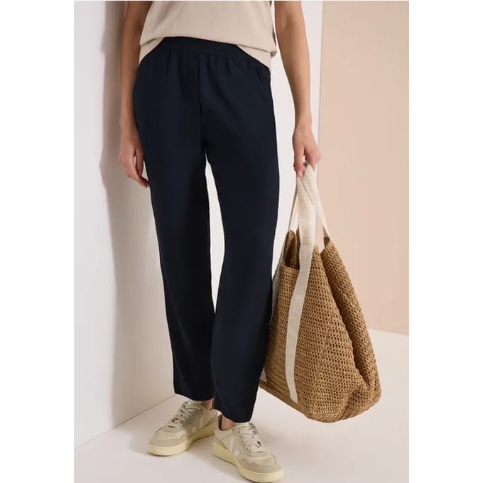 Slim Legs broek in Loose Fit met structuur