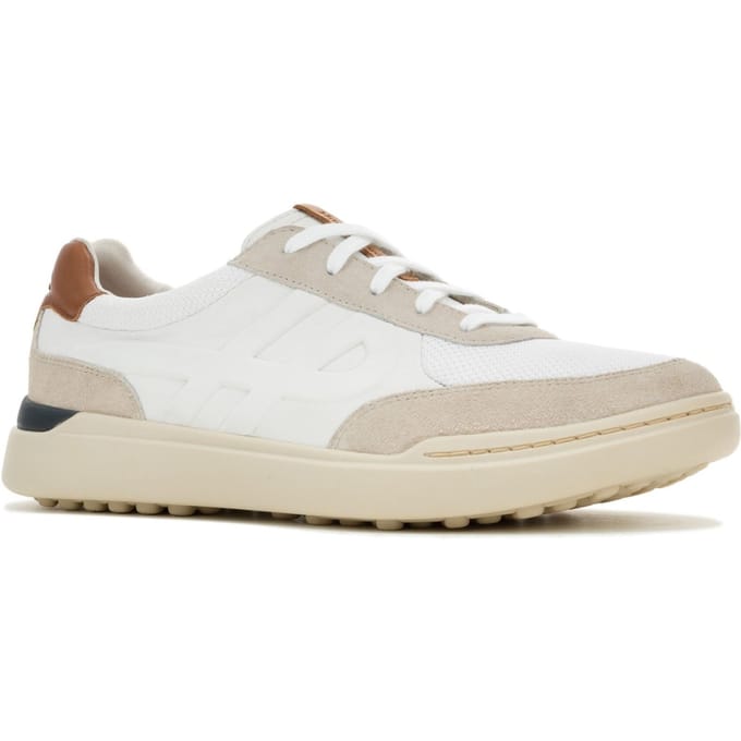 Hush Puppies Wes HP Sneakers Suède Heren Witte Trainers