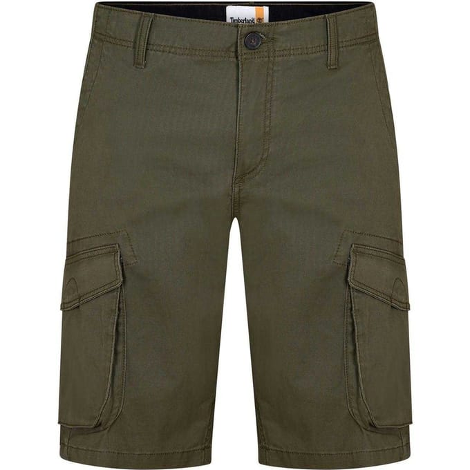Timberland Heren Twill Casual Cargo Shorts (Bladgroen)