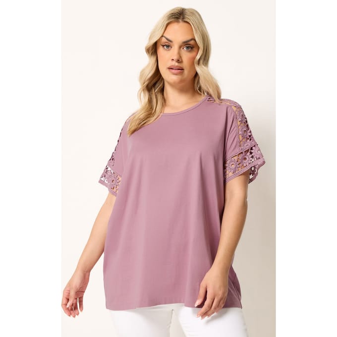 Yours Roze Gehaakt Tshirt Size 62-64