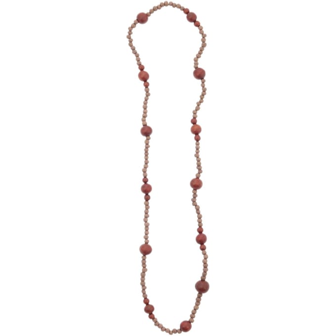 Behave – Ketting – Hout – Grote kralen – Statement – 88 cm