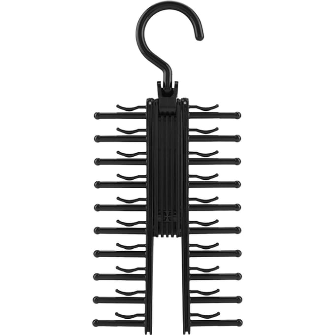 Porte-cravates Croisé Réglable X Ceintures Écharpes Crochet Cintre Organisateur black