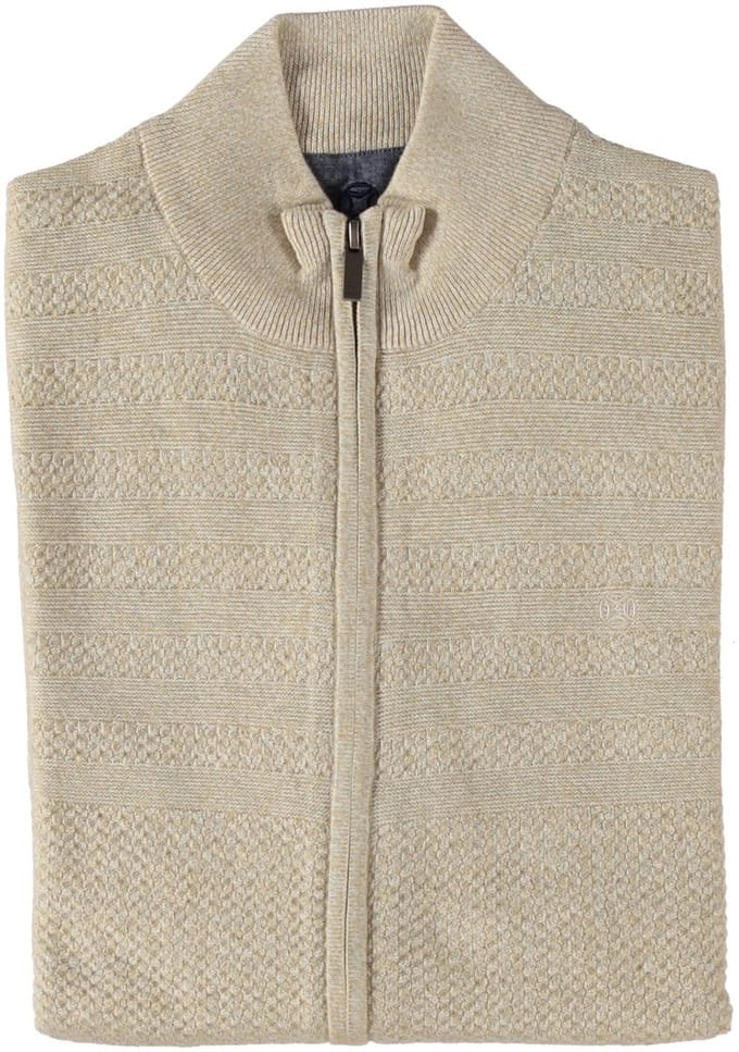 Fellows United Cardigan Vest Structured Stripes Beige (51.1106 - 145)