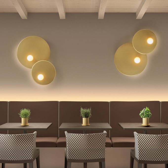 LEDS-C4 Trip wandlamp 2-lamps goud mat