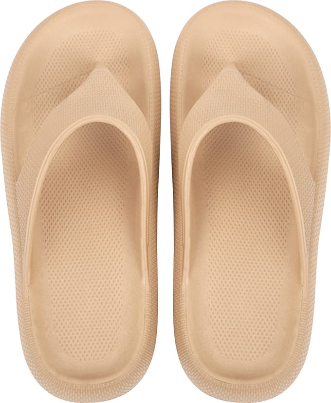 Geweo Heren Slippers - Badslippers Zwembad - Khaki - Maat 40/41