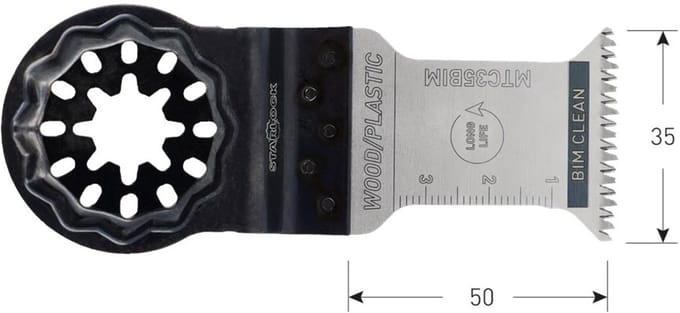 BIM STARLOCK INVALZAAGBLAD TYPE MTC35BI, 35X50 MM