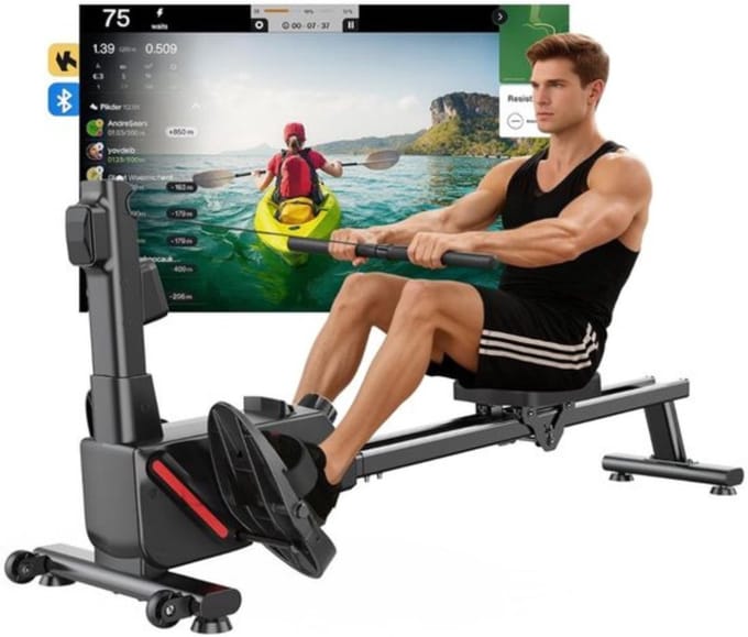 Thuys - Roeitrainer - Hometrainer - Roeimachine - Aluminium - 16 Weerstandsniveaus