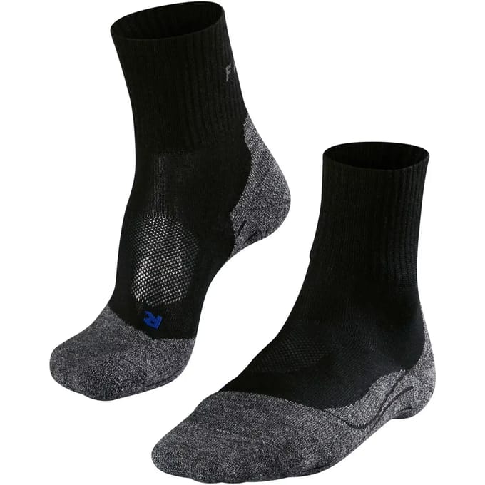 FALKE TK2 Cool Short anti-blaar dik lyocell functioneel materiaal wandelsokken heren zwart - maat 39-41