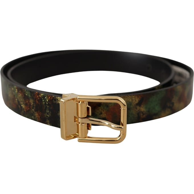 Glitter Camo Leren Riem Model Bel8465