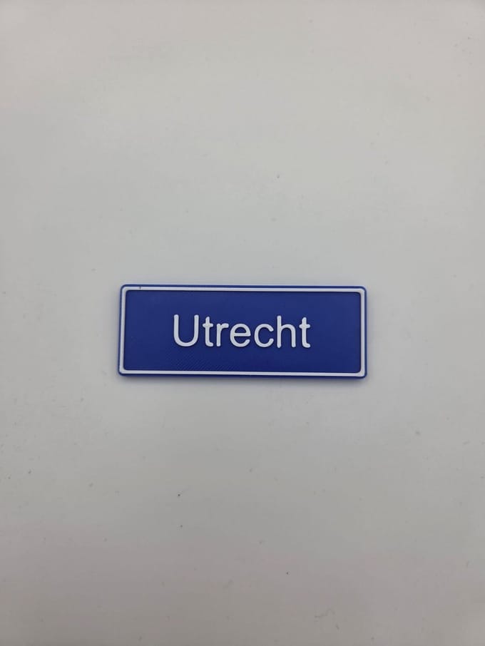 Koelkast Magneet plaatsnaam 8 X 3 CM Utrecht