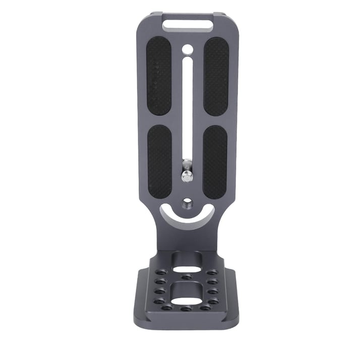 Universele Aluminiumlegering Verticale L-vormige Snelontgrendelingsplaat voor SLR Camera Hydraulisch grijze kleur
