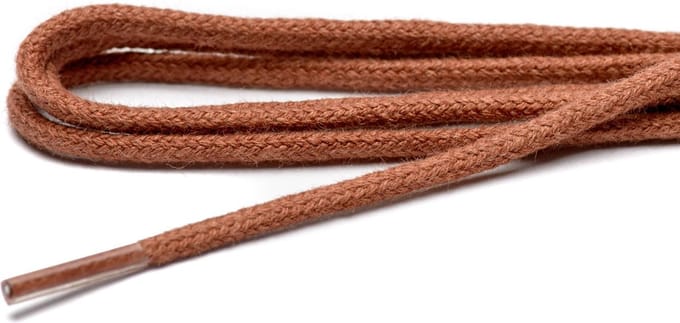 ARIESZZZ - Schoenveters cognac rond 120 cm  - 3 mm - 6-8 gaatjes