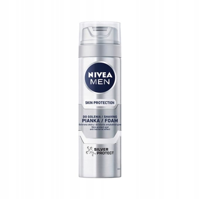 Nivea Silver Protect Serie - Scheerschuim - 200 ml - Jonen van Zilver - Antibacterieel