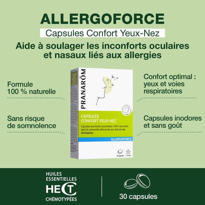 Pranarôm Allergoforce Comfort Oog Neus Capsules 30 Capsules