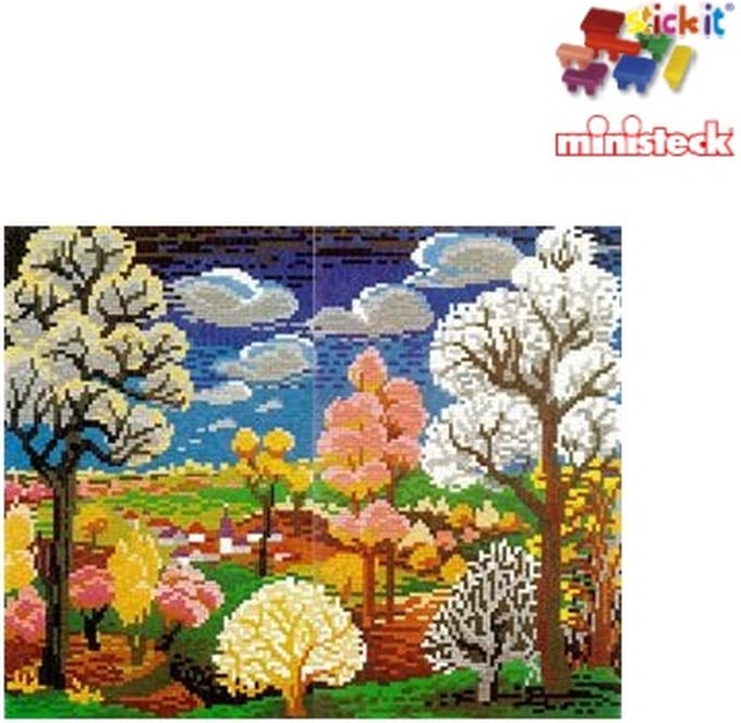 Stick-it Lente landschap, ca. 9.000 steentjes, compatibel met Ministeck