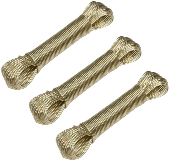 Benson Waslijn incl. 13 knijpers - 3x - elastisch van 190 tot 330 cm - met haken