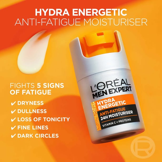 L'Oréal Men Expert Hydra Energetic Dagelijkse Anti-Fatigue Hydraterende Lotion (50 ml)