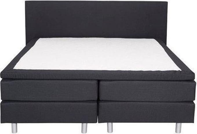 Slaaploods.nl Anda - Boxspring inclusief matras - 80x200 cm - stof - Zwart