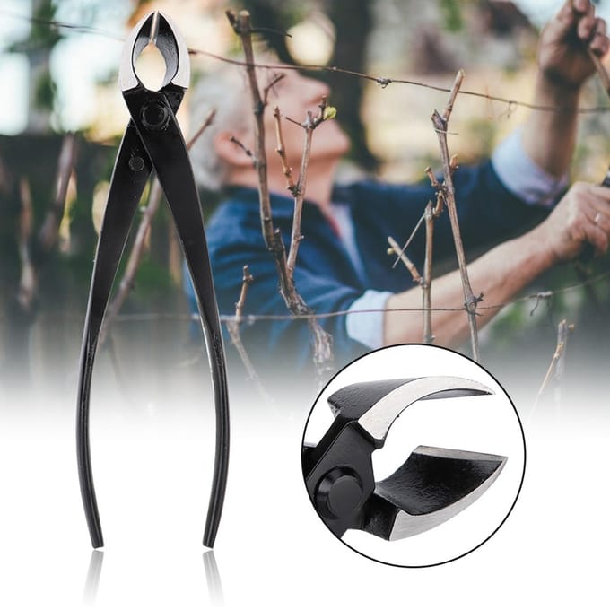 210mm Ronde Rand Stalen Tuinsnoeischaar Dikke Takken Knipper Schaar Bonsai Gereedschap black