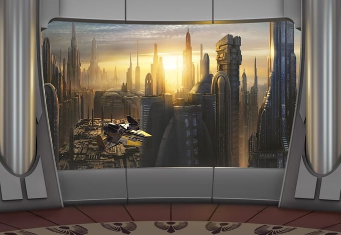 Fotobehang Coruscant View - Meerkleurig - 2,54m X 368cm