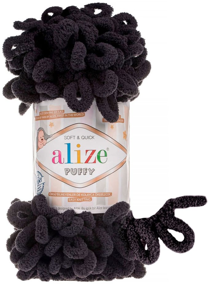 Alize Puffy 1060 Black Pakket 5 bollen 100 Gram