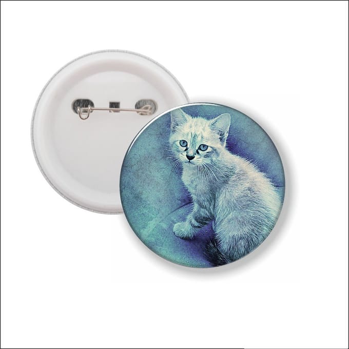 Button Met Speld - Kat