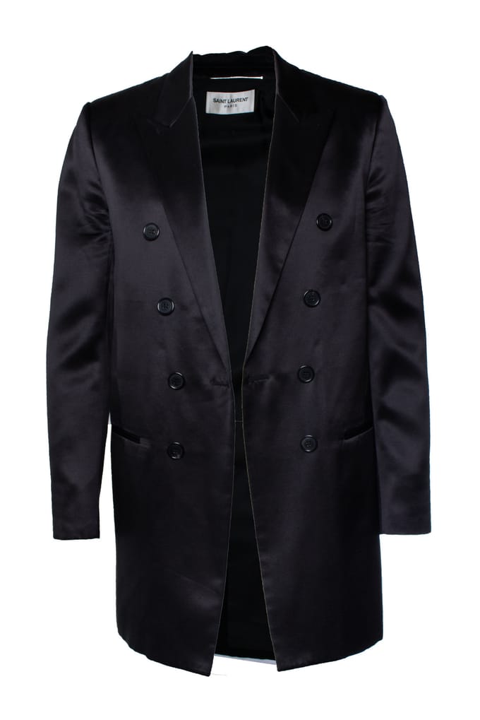 Saint Laurent, zwarte zijden blazer 2021