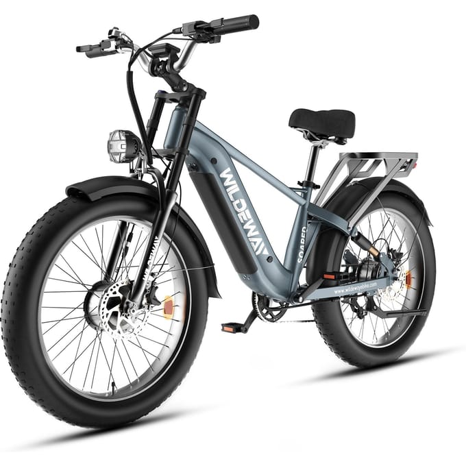 WILDEWAY Soared Max Elektrische Fiets met Dubbele Motor, 48V 30Ah Batterij grijs