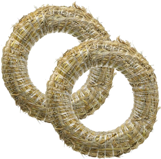 Strokrans blanco 35cm Robuuste DIY decoratie 2-delige set, 2 Stück