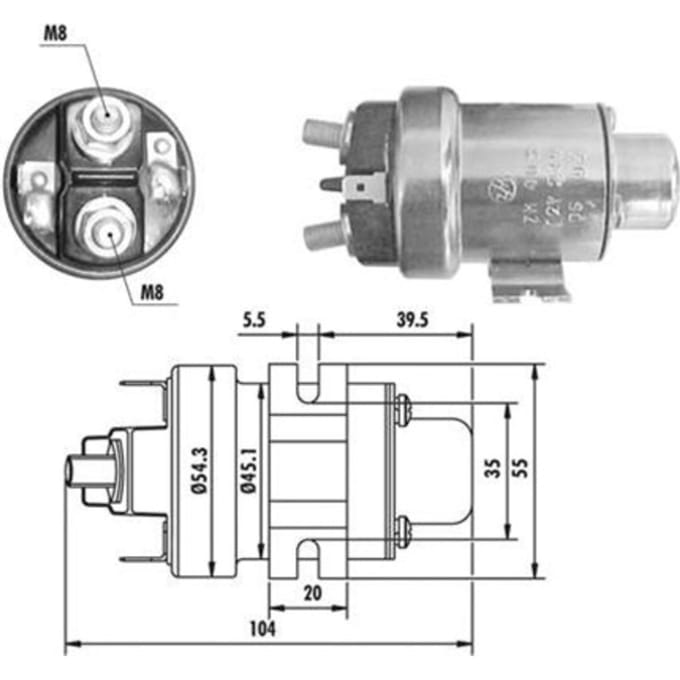 Magneetschakelaar, starter MAGNETI MARELLI 940113050020