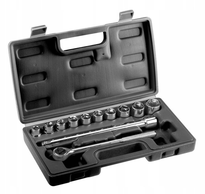 TOP TOOLS 12-delige 1/2" Doppenset met Ratel