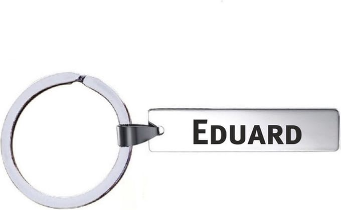 Sleutelhanger Met Naam - Eduard - RVS
