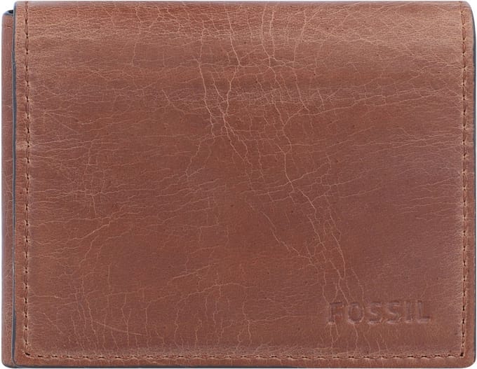 Fossil Derrick Portemonnee Leer 10 cm - Jongens - Horizontaal - brown