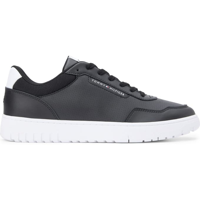 Tommy Hilfiger Basket Core Lite Leather Shoes Black Größe: 43 | Trainers Outlet | Herren | Schwarz